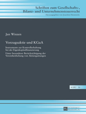 cover image of Vorzugsaktie und KGaA